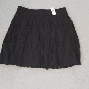 NEW  black lace lined skirt